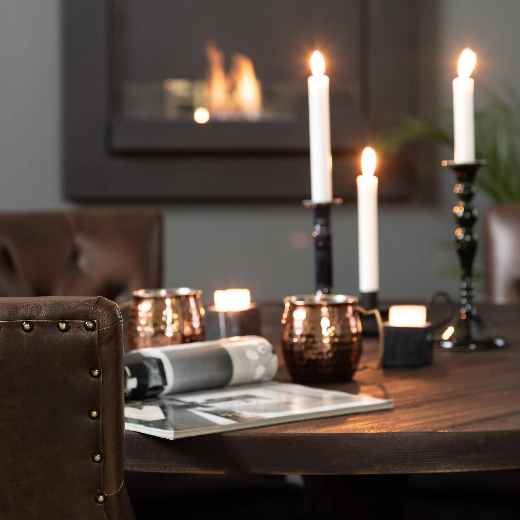 Matgrupp Bloomington Dijon Runt Matbord 150 cm med 6 Tuva Matstol