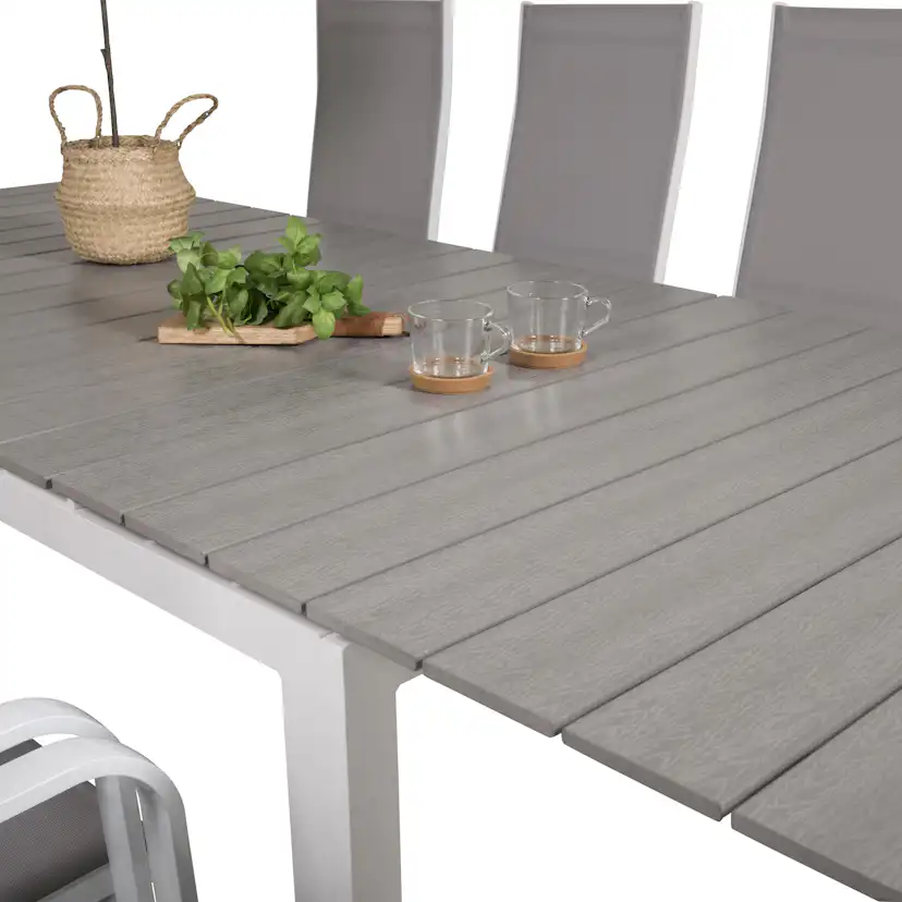 Matgrupp Venture Home Lova 160/240 med 8 Copacabana Stolar