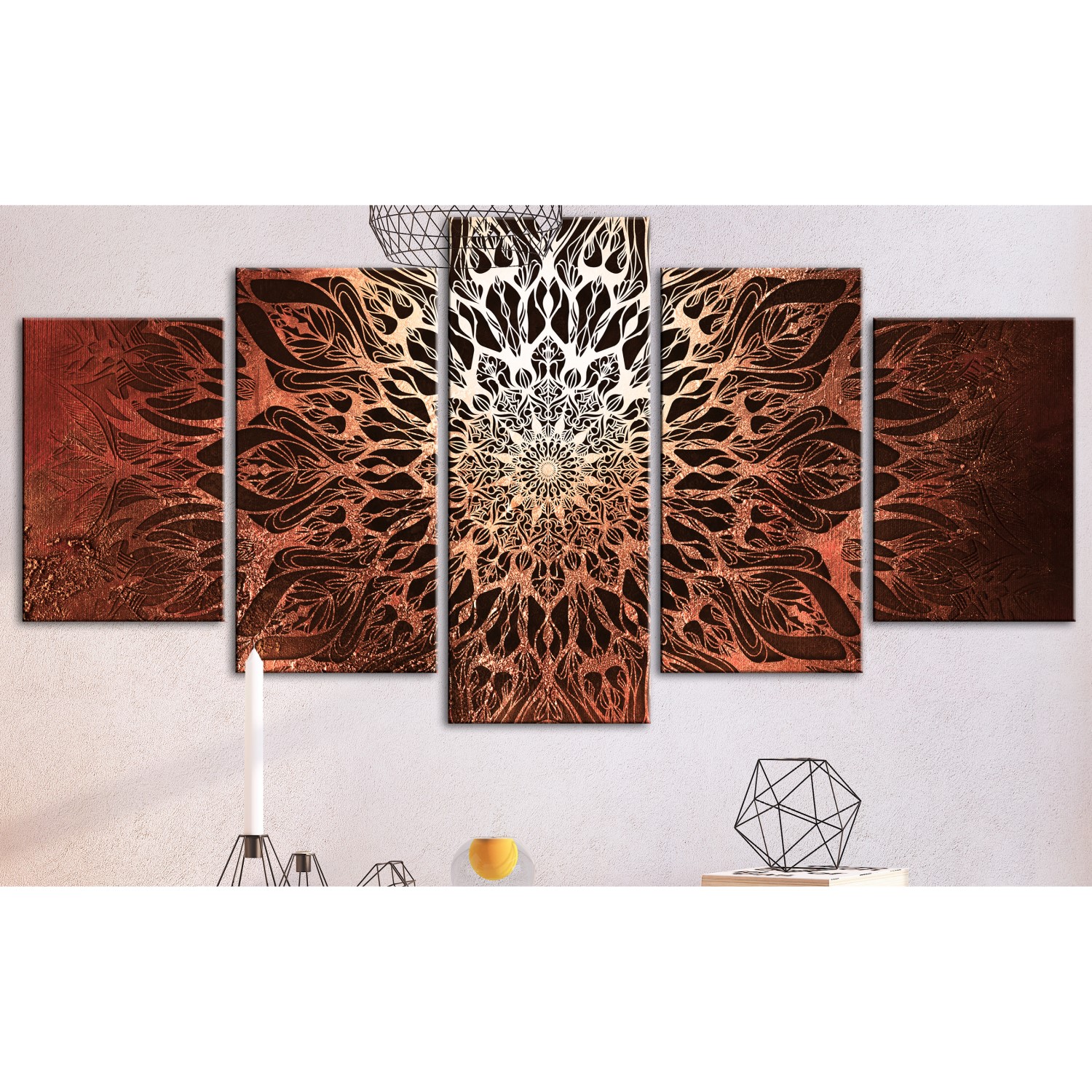 Tavla Arkiio Hypnosis Orange Wide 5 delar