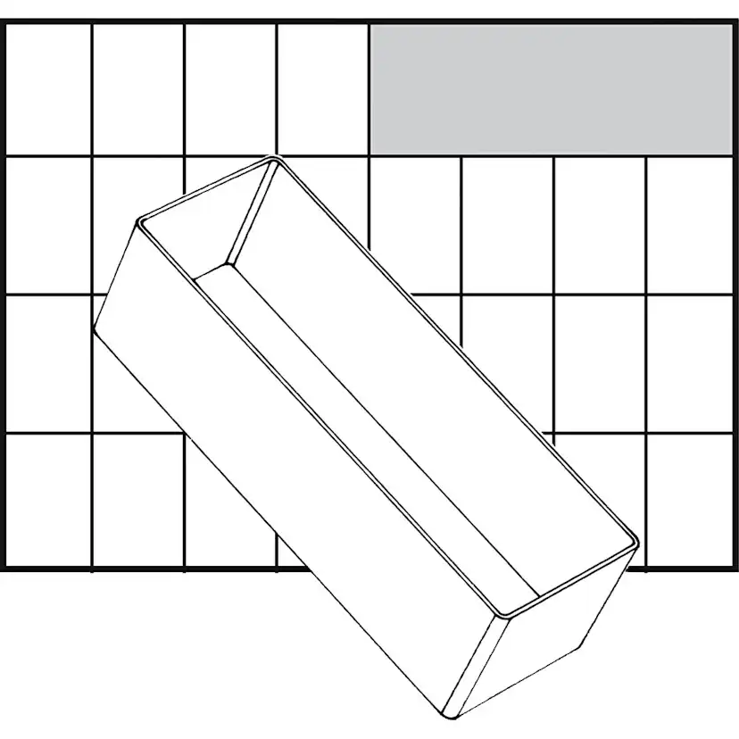 Lådinsats Raaco Nr. A8-2 H47 mm Stl 157x55 mm 1 St