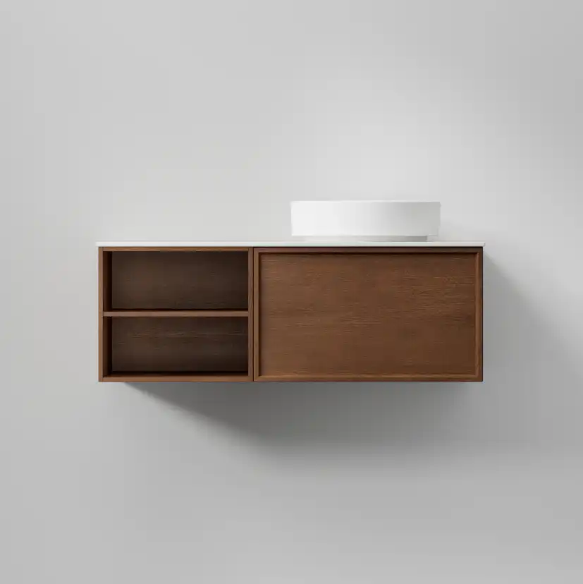 AIR Wood 100 C,Dark Oak,Helfront 2 lådor(H),Öppen(V),996 Dark Oak, Helfront med 2 lådor (H), Öppen förvaring (V)