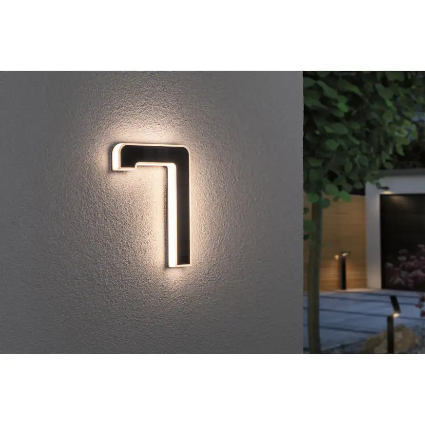 Fasadbelysning Solcell LED Paulmann Husnummer 0-9 med belysning inkl. utbytbart batteri IP44