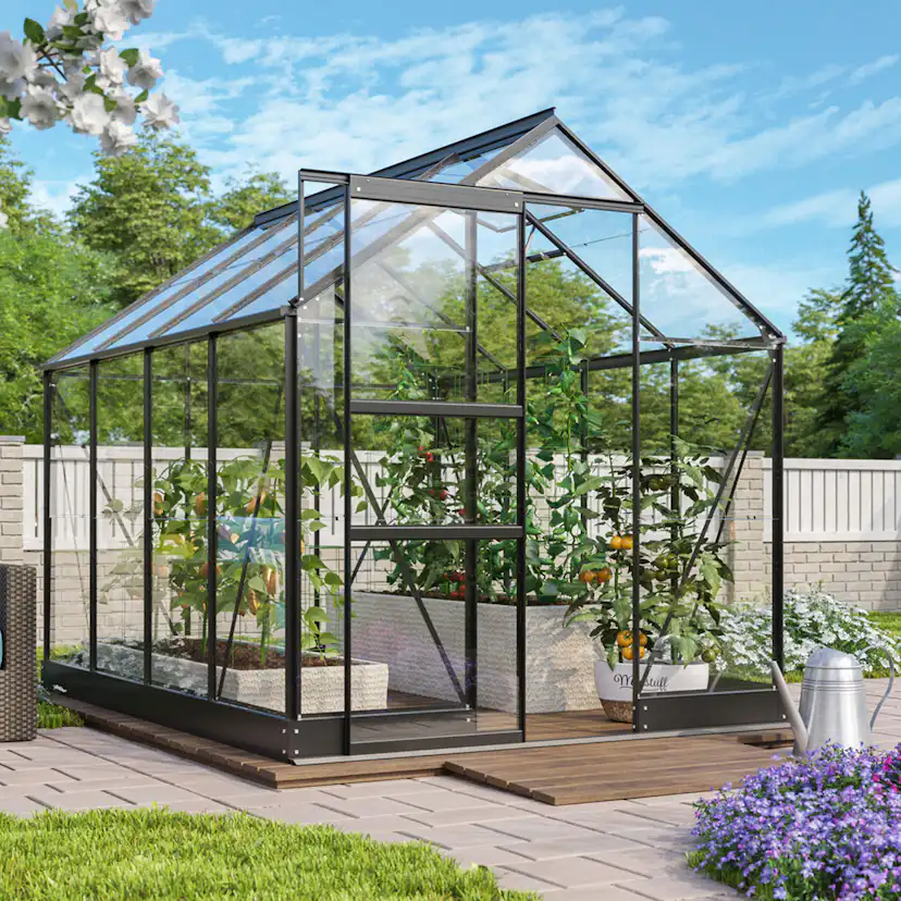 Växthus Vitavia Apollo Aluminium med Sockel