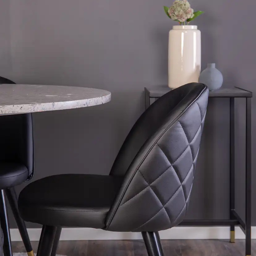 Matgrupp Venture Home Razzia med 4 Velvet stolar Skinn