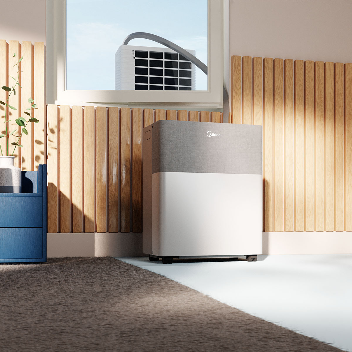 Portabel AC Midea PortaSplit Energisnål 4-i-1 Kylning och Uppvärmning