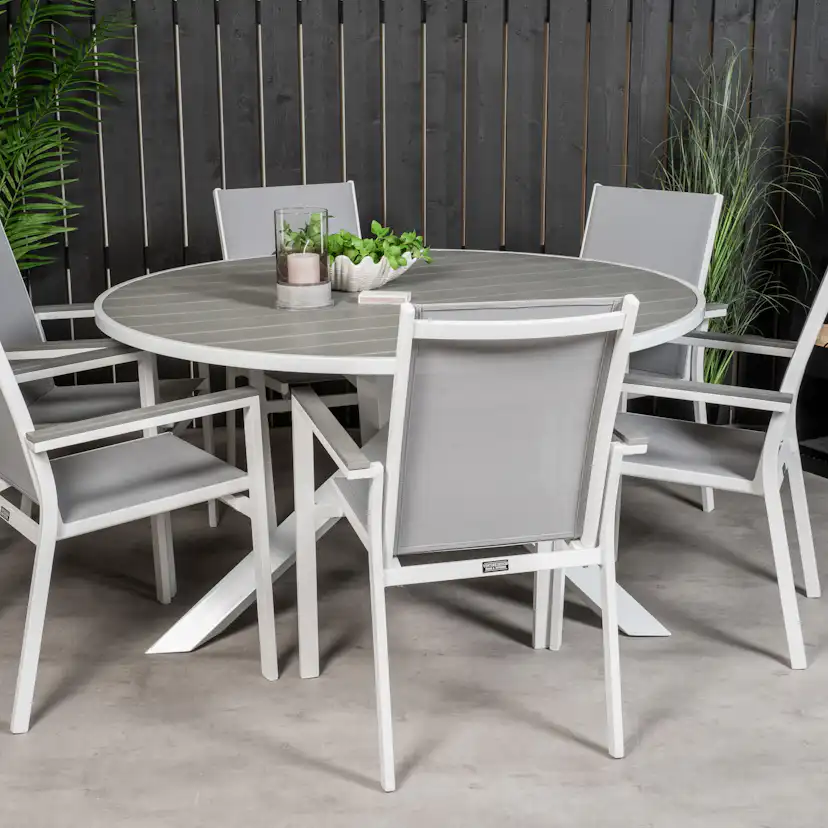 Matgrupp Venture Home Pincy Ø140 med 6 Pincy Stolar