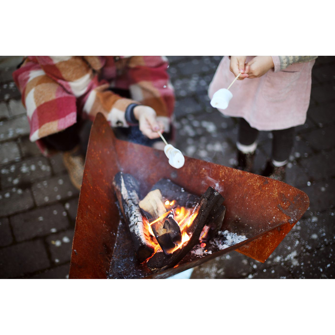 Eldfat Jabo Triangel Inkl Fat Corten 64x64x54 cm