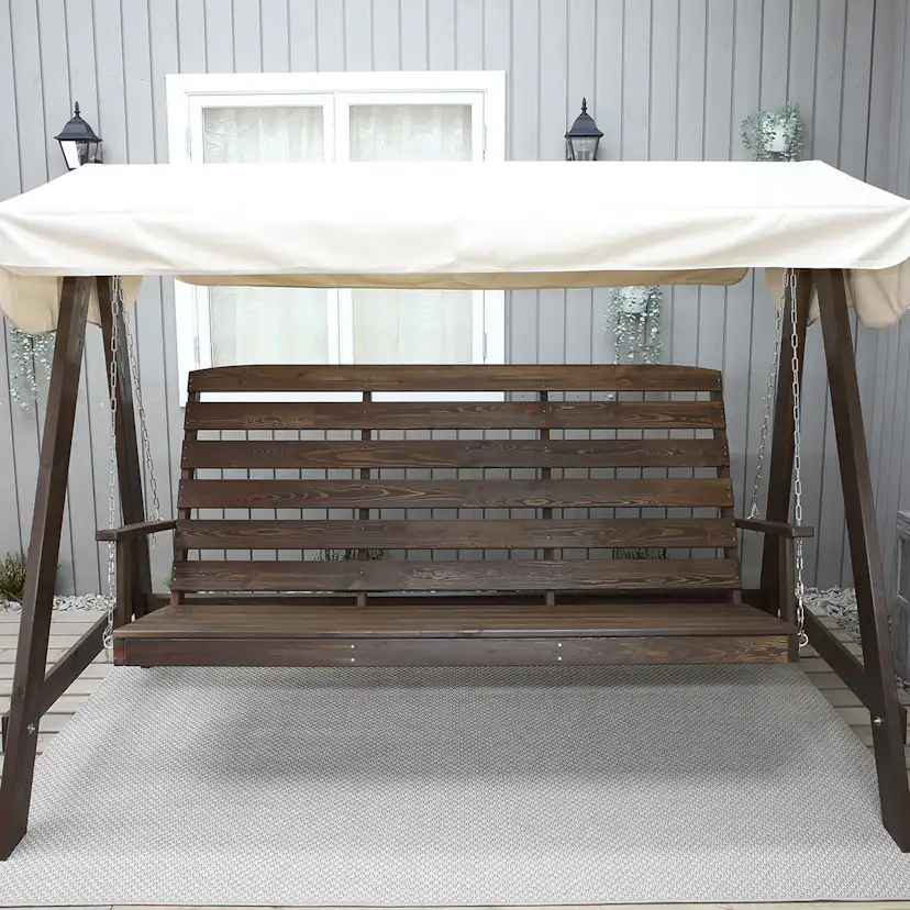Garden swing canopy, 167x275, 2 channels Beige