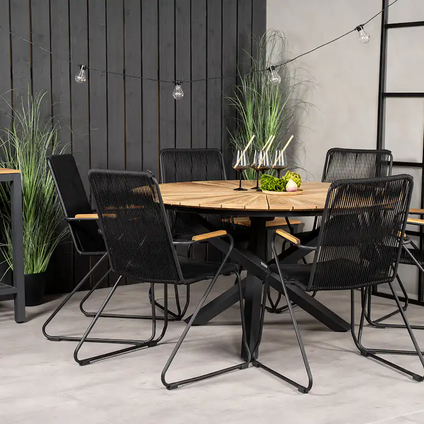 Matgrupp Venture Home Mexico med 6 Bois Stolar