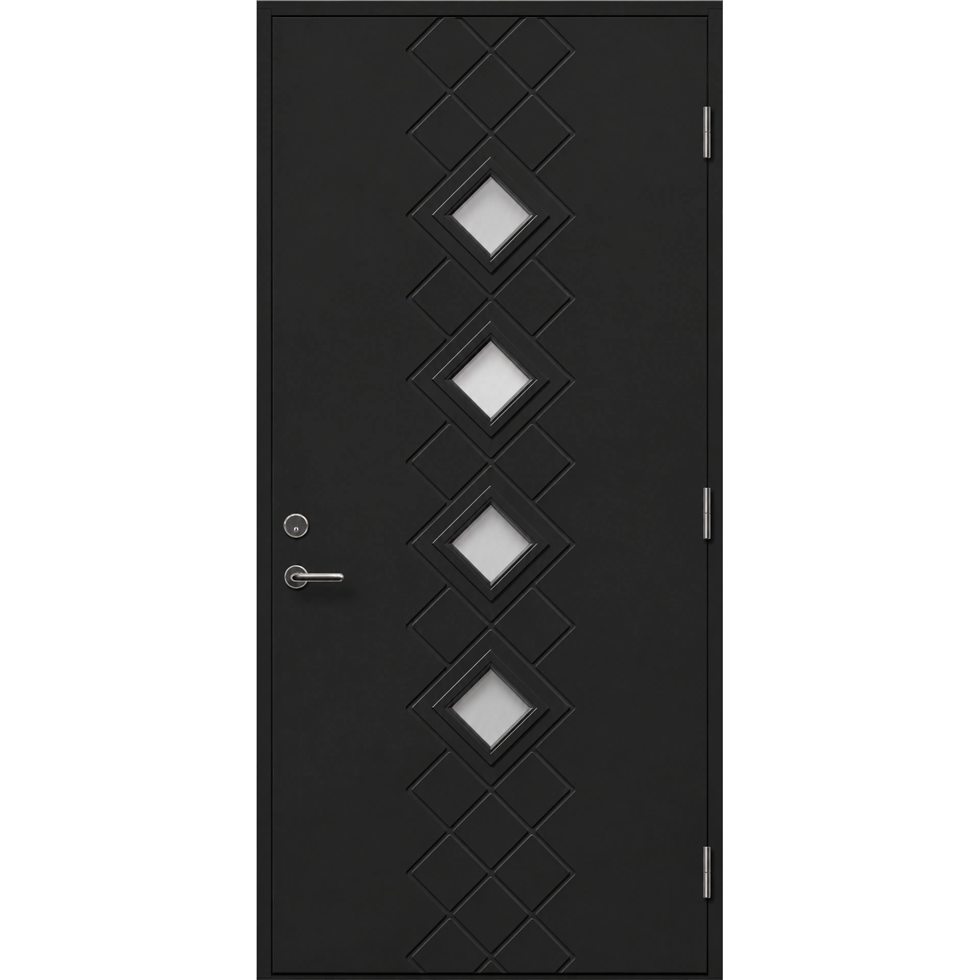 Ytterdörr Skandinaviska Dörrar Tradition glas + Gnesta: 9x20, S-9000-N, Svart