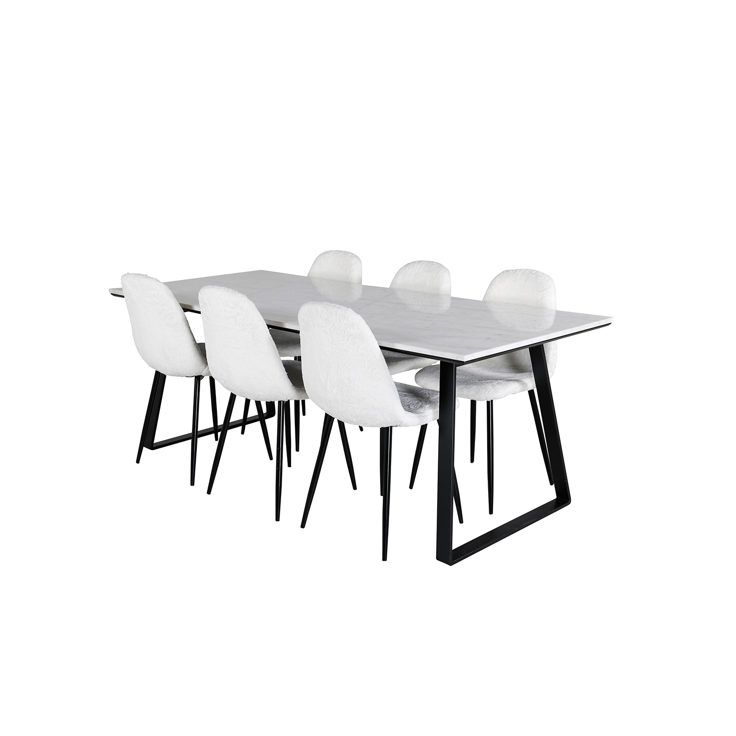 Matgrupp Venture Home Estelle med 6 Pooya Stolar PolyEstelletyg