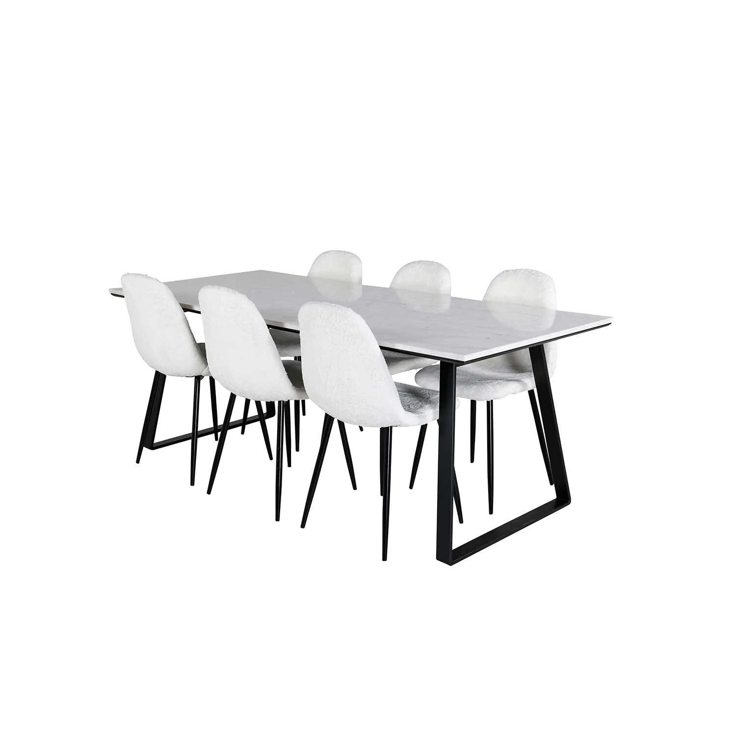 Matgrupp Venture Home Estelle med 6 Pooya Stolar PolyEstelletyg