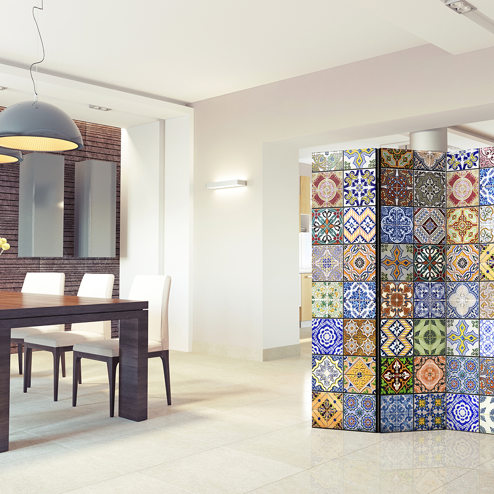 Rumsavdelare Skärmvägg Arkiio Colorful Mosaic 135x172 cm