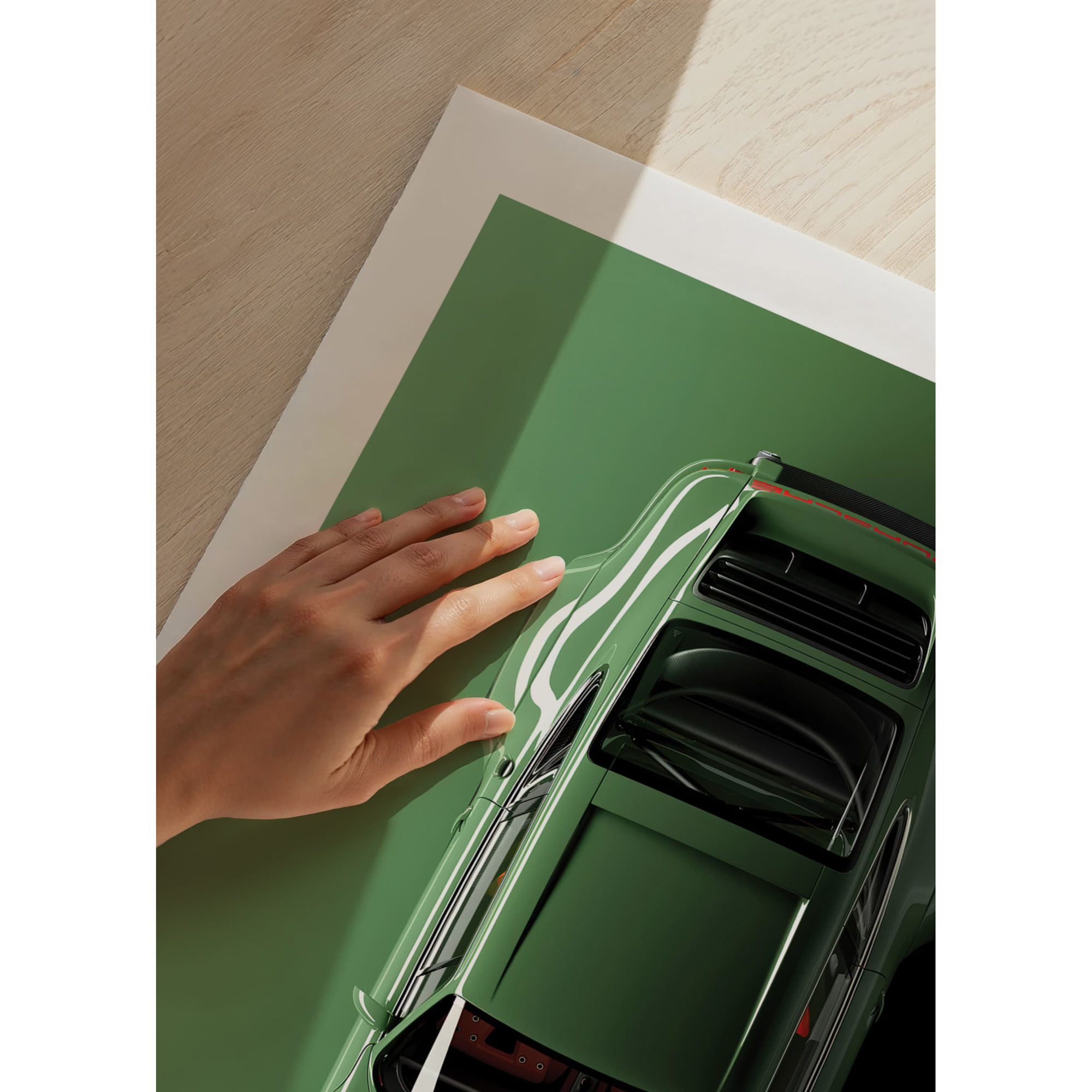 Poster Gallerix Retro Porsche 911 Green