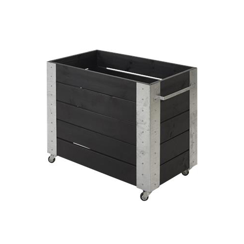 Blomlåda PLUS Cubic Svart 87x50x70 cm