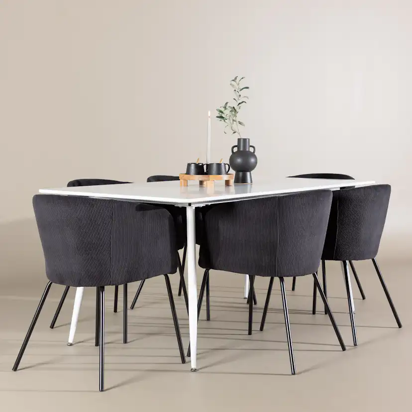Matgrupp Venture Home Silar 180 med 6 st Berit Stolar