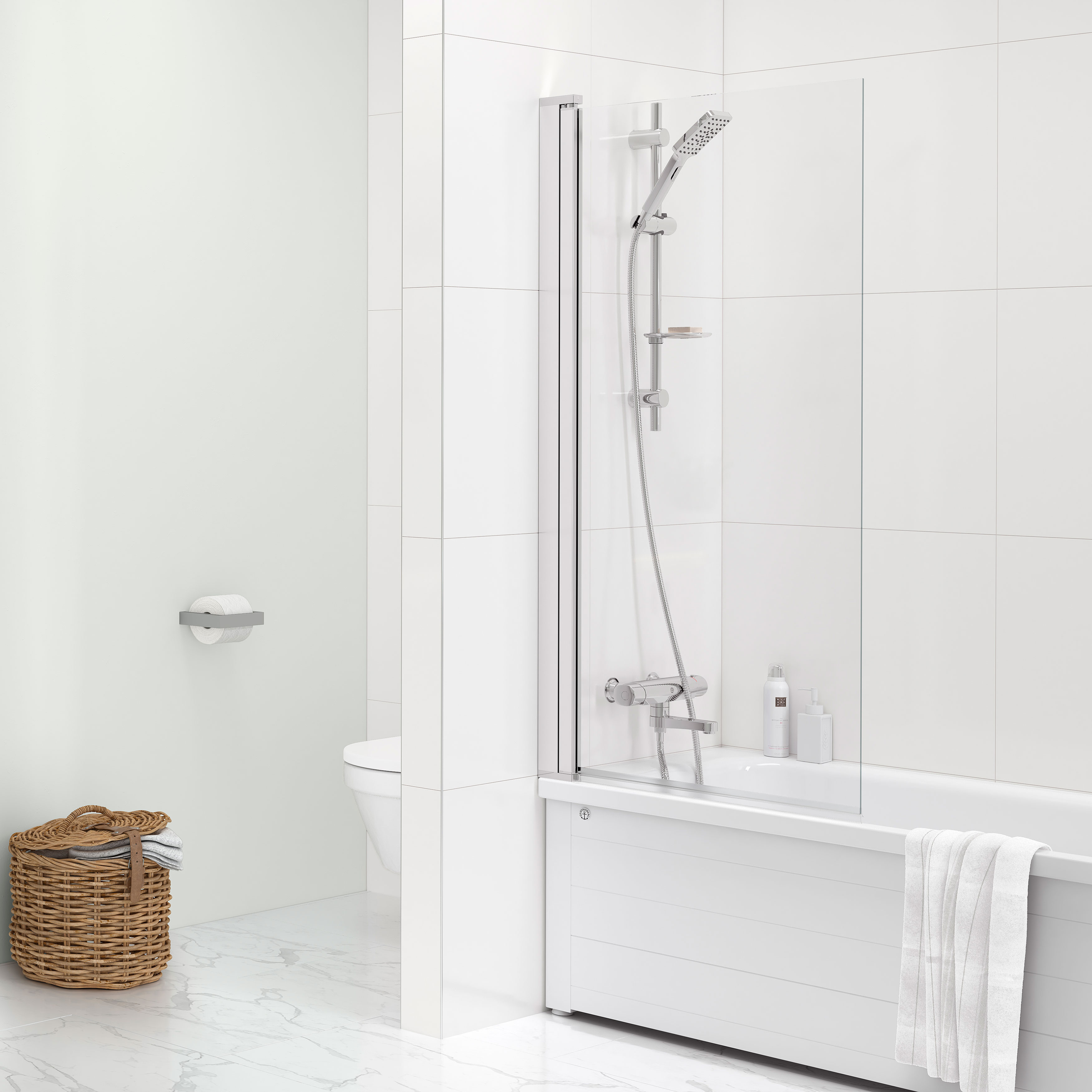 Gustavsberg Square badkarsdörr, rak 70cm 690x1390 mm