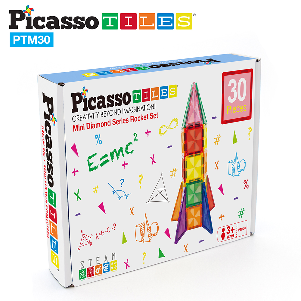 Magnetplattor Picasso Tiles 30 bitar Mini