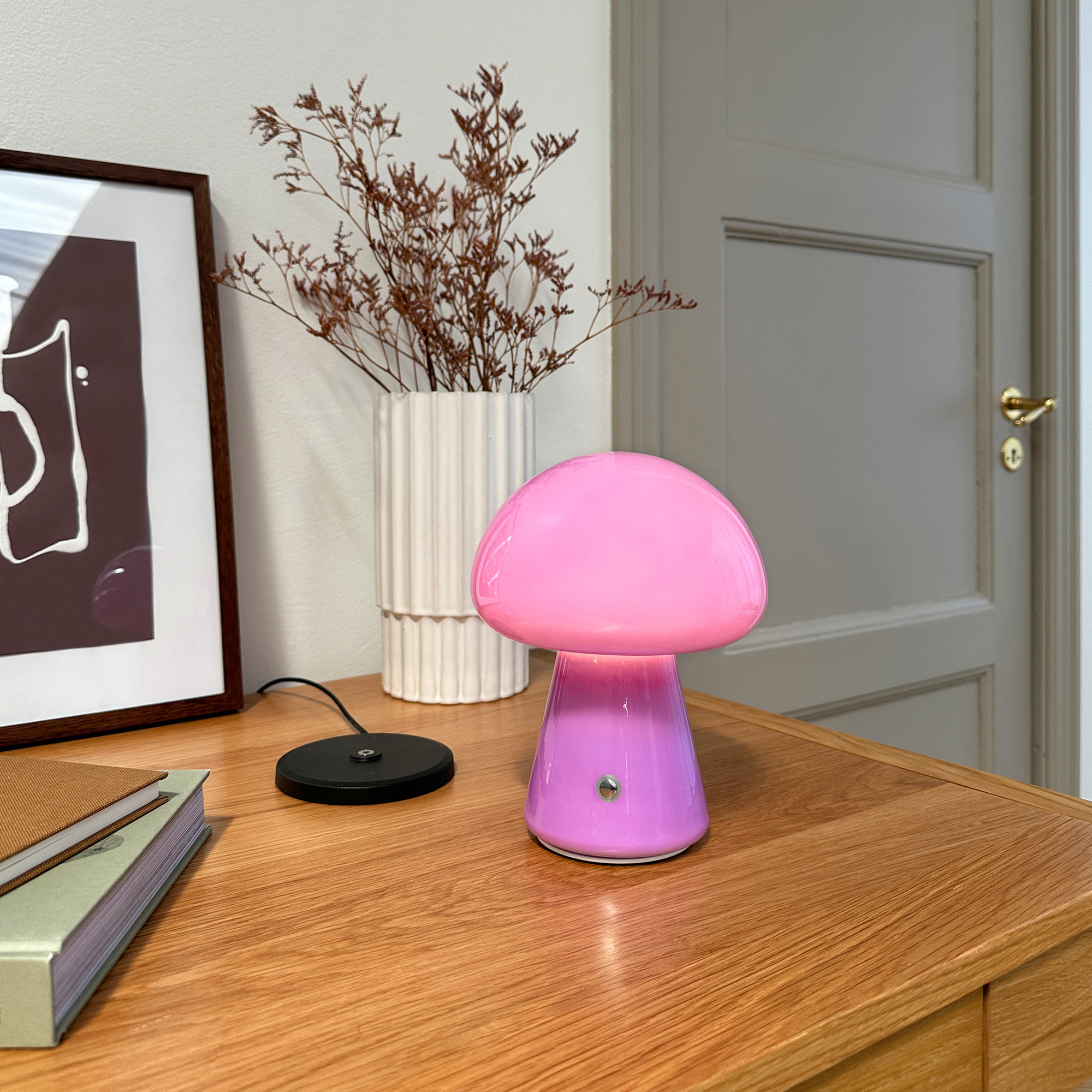 Portabel Bordslampa Dyberg Larsen Mushroom Uppladdningsbar