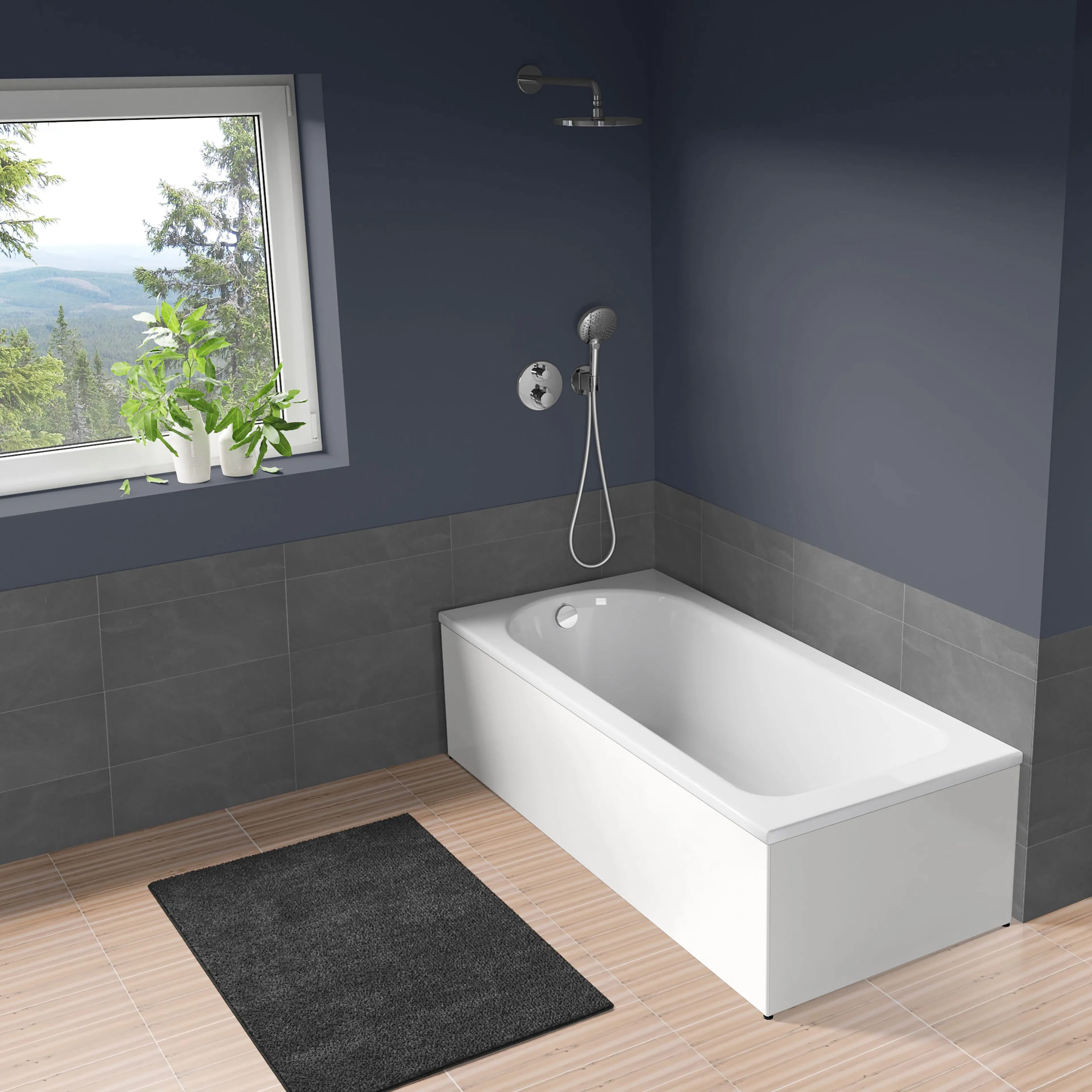 Badkar Saniform Plus med Front Blanco Zeus 1600x700 mm, Blanco Zeus