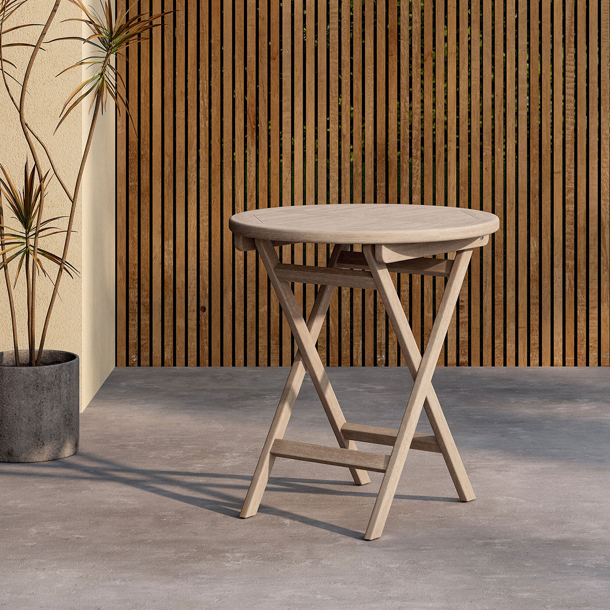 Cafébord Venture Home Kenya Ø70 Vittvättad