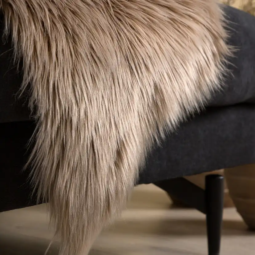 Katy Sheepskin Polyester/fake suede/Acrylic - Brown / - 60*9 Brun