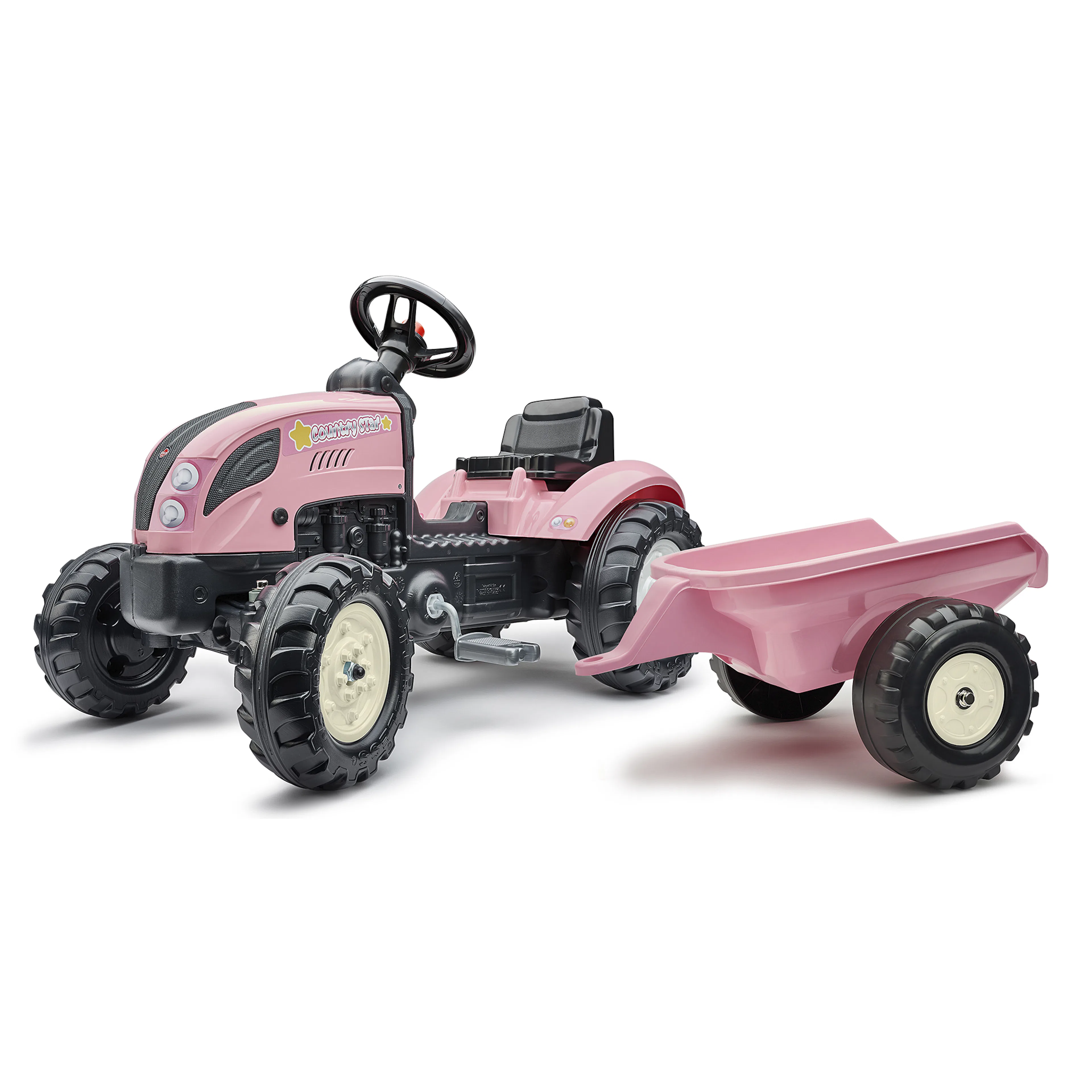 FALK Country star traktor med släp Rosa