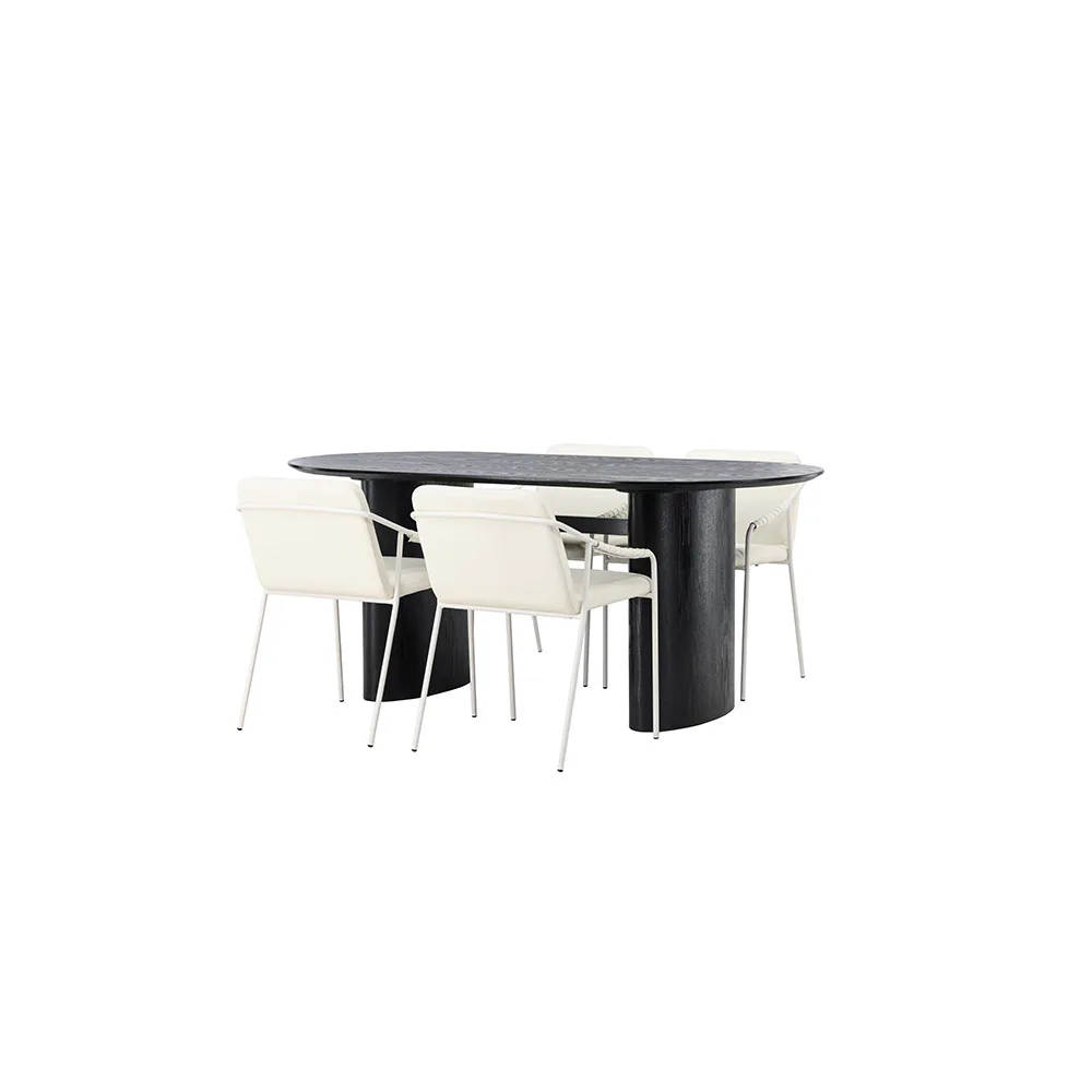 Matgrupp Venture Home Isolde med 4 st Tvist stolar