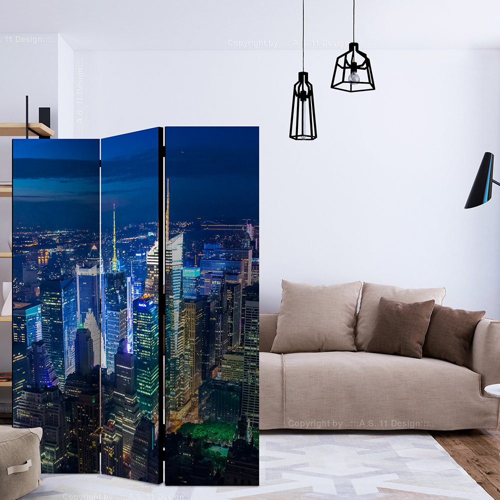 Rumsavdelare Skärmvägg Arkiio Manhattan Night 135x172 cm