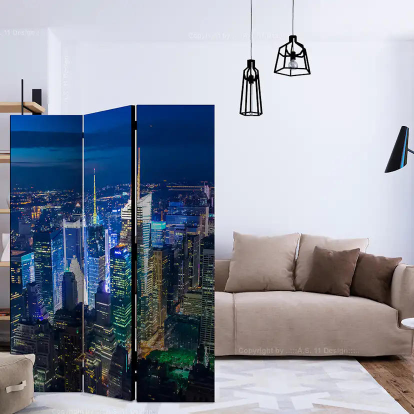 Rumsavdelare Skärmvägg Arkiio Manhattan Night 135x172 cm