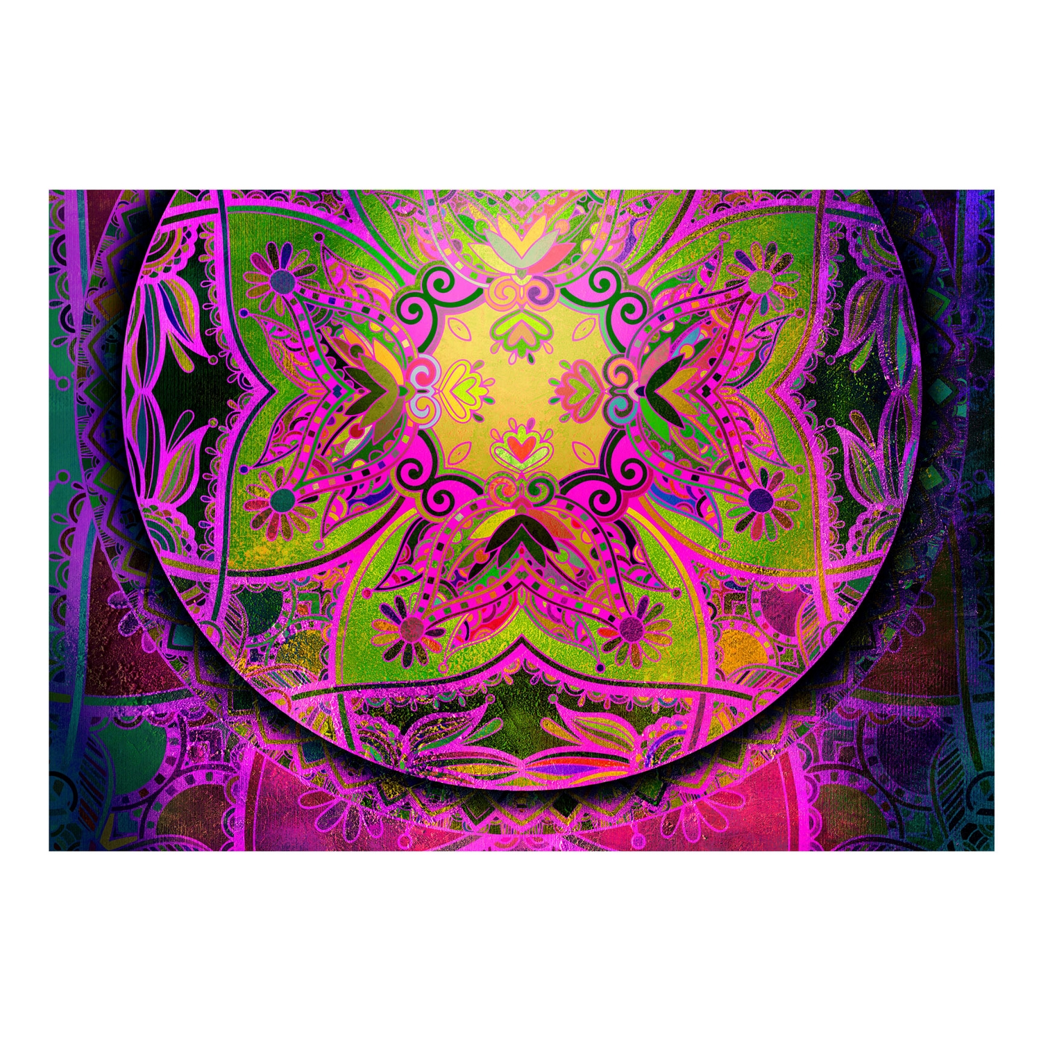 Fototapet Arkiio Självhäftande Mandala Pink Expression