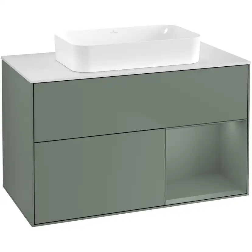 Tvättställsskåp Villeroy & Boch Finion med 2 Lådor Hylla och Bänkskiva för Fristående Tvättställ
