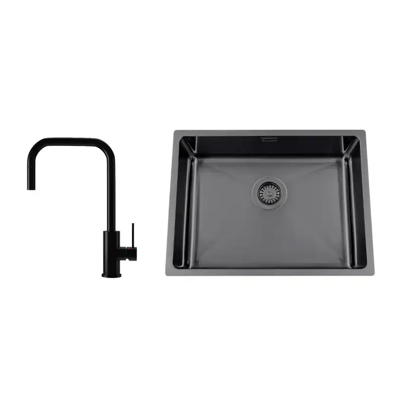 Diskho Nordic Tech Titan 530 X med Köksblandare Steel Accent Square D