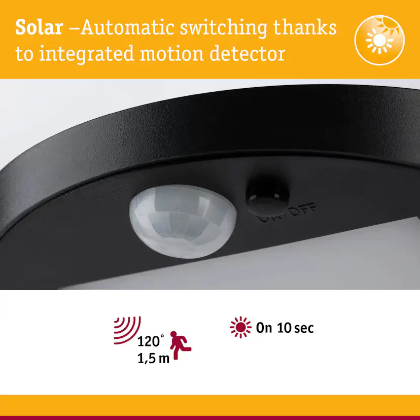 Pollare Solcell LED Paulmann Ryse med Rörelsesensor IP44