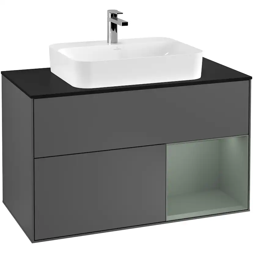 Tvättställsskåp Villeroy & Boch Finion med 2 Lådor Hylla och Bänkskiva för Ytmonterat Tvättställ