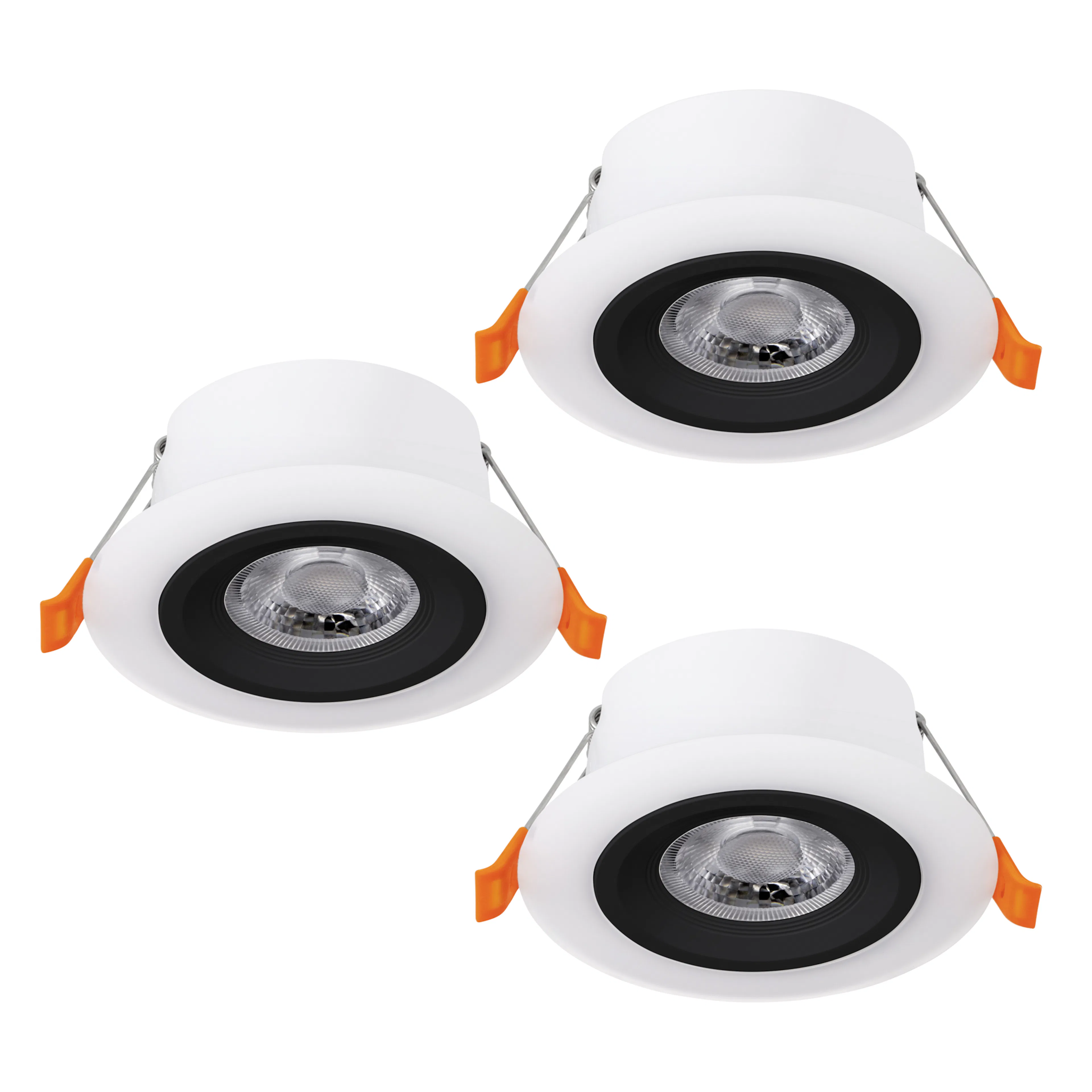 SET 3X LED-EINBAUSPOT Ø100 SW 'CALONGE' Svart, Vit Svart, Vit