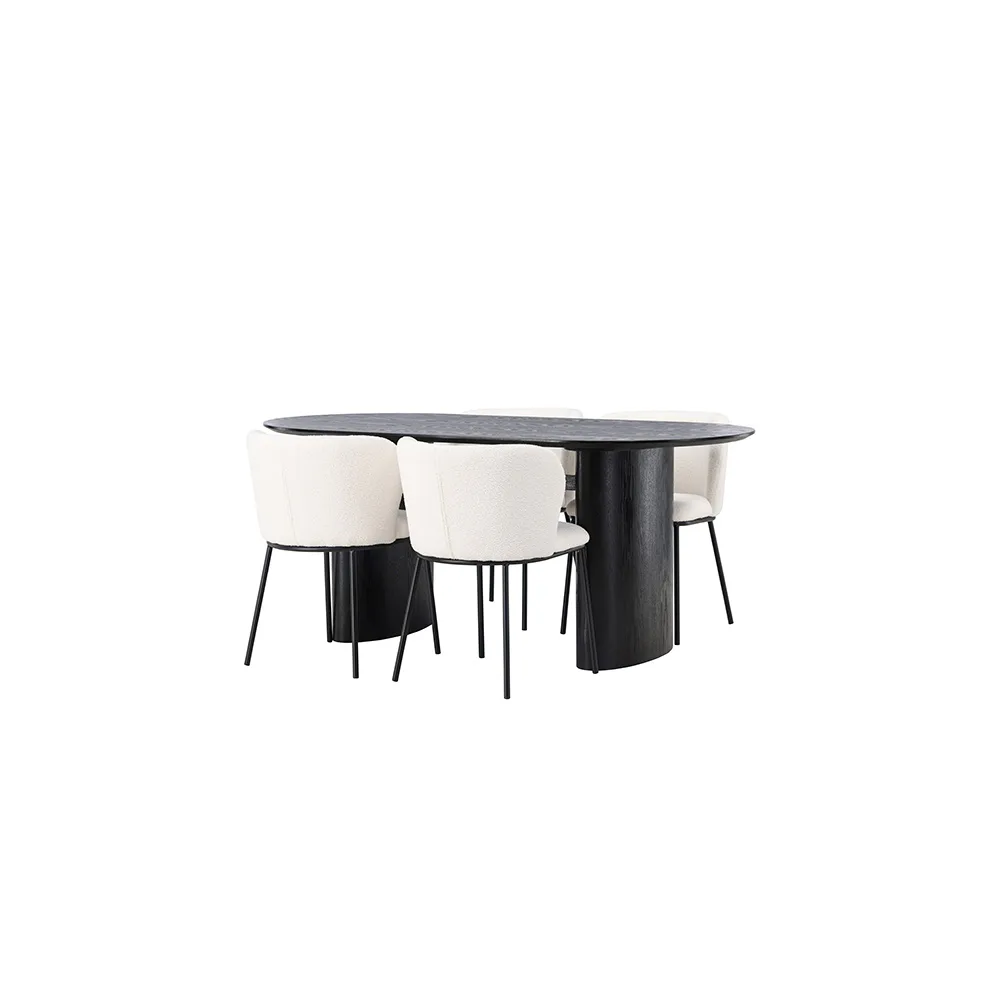Matgrupp Venture Home Isolde med 4 st Edina stolar