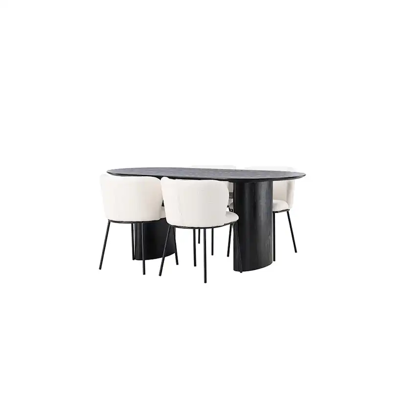 Matgrupp Venture Home Isolde med 4 st Edina stolar