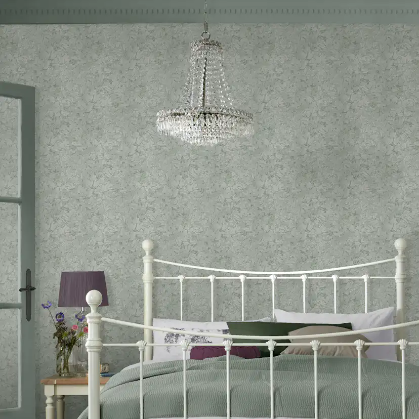 Tapet Laura Ashley Corrina Leaf Mineral Grön 121089