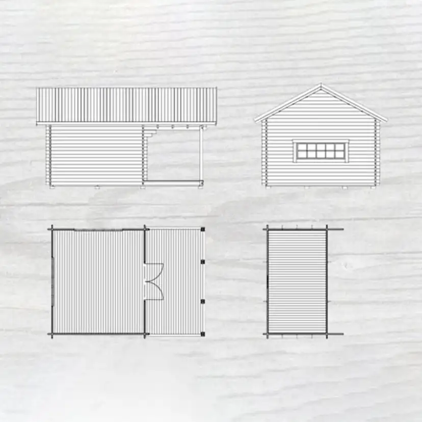 Attefallshus Baseco Hemfjäll stuga med loft 25 m2