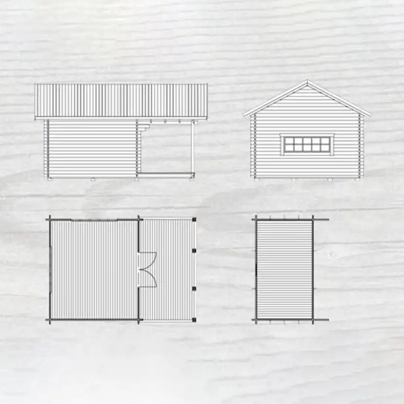 Attefallshus Baseco Hemfjäll stuga med loft 25 m2