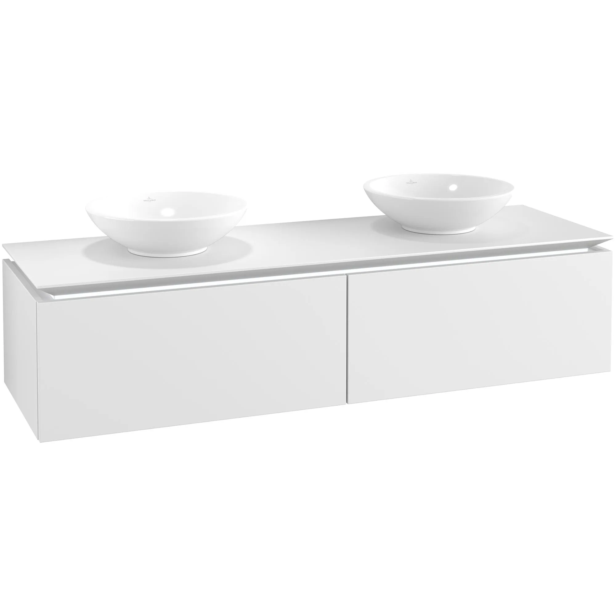 Tvättställsskåp Villeroy & Boch Legato Kompakt 1600 med 2 Lådor för Två Tvättställ från Memento