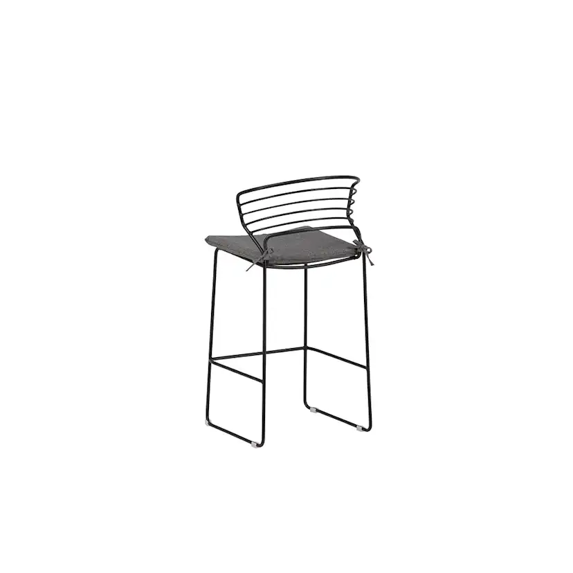 Milano Barchair Steel - Black / Grey Grå/Svart
