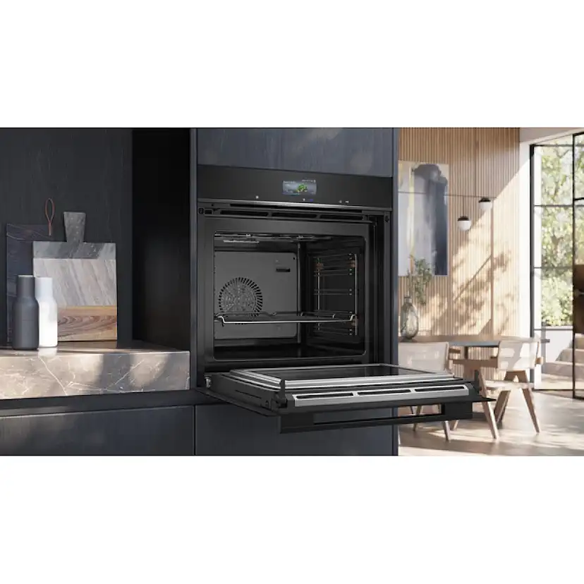 Ugn och Mikro Siemens iQ700 HM736G1B1 + CE732GXB1 Kombiugn Med Mikro För Inbyggnad Svart