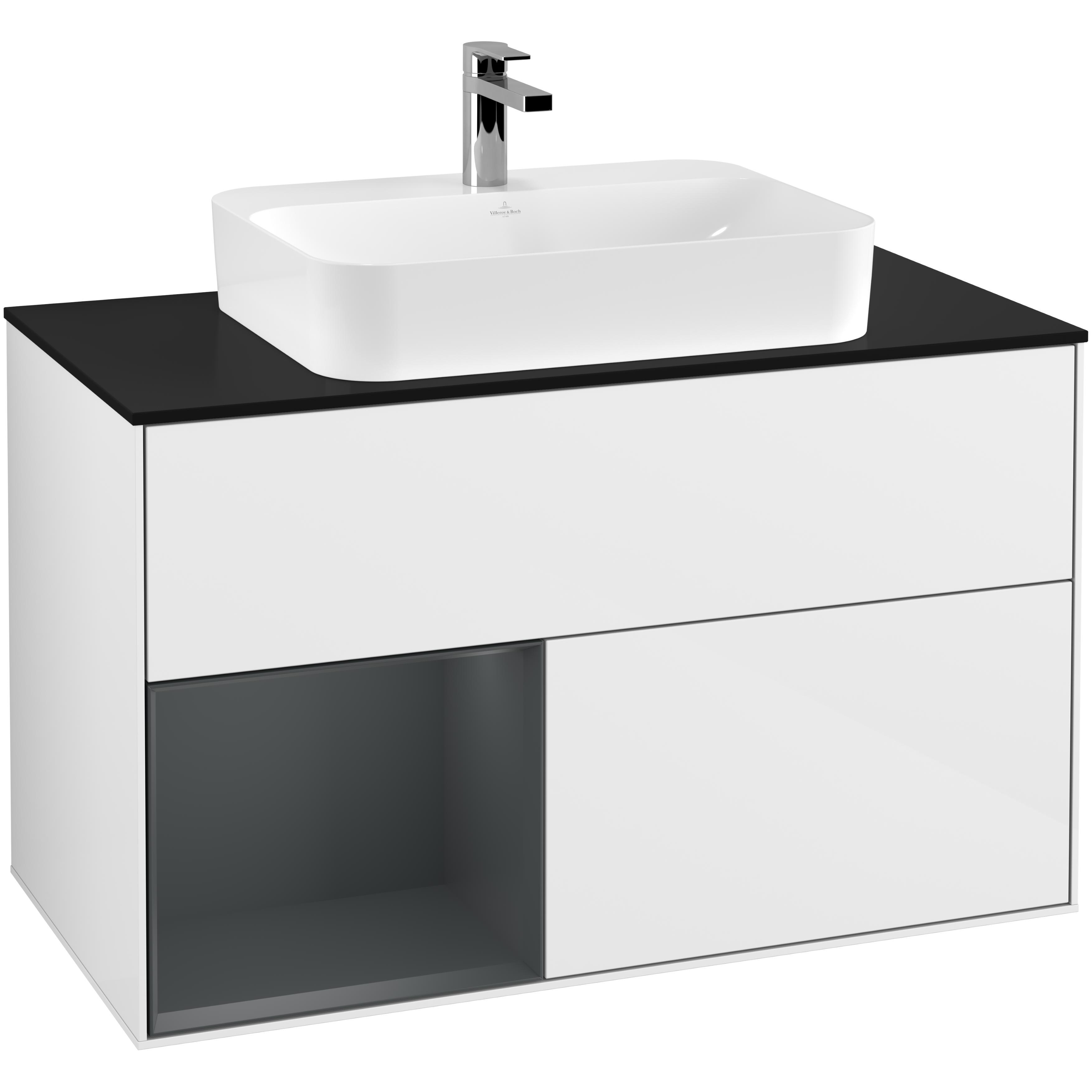 Tvättställsskåp Villeroy & Boch Finion med 2 Lådor Hylla och Bänkskiva för Ytmonterat Tvättställ