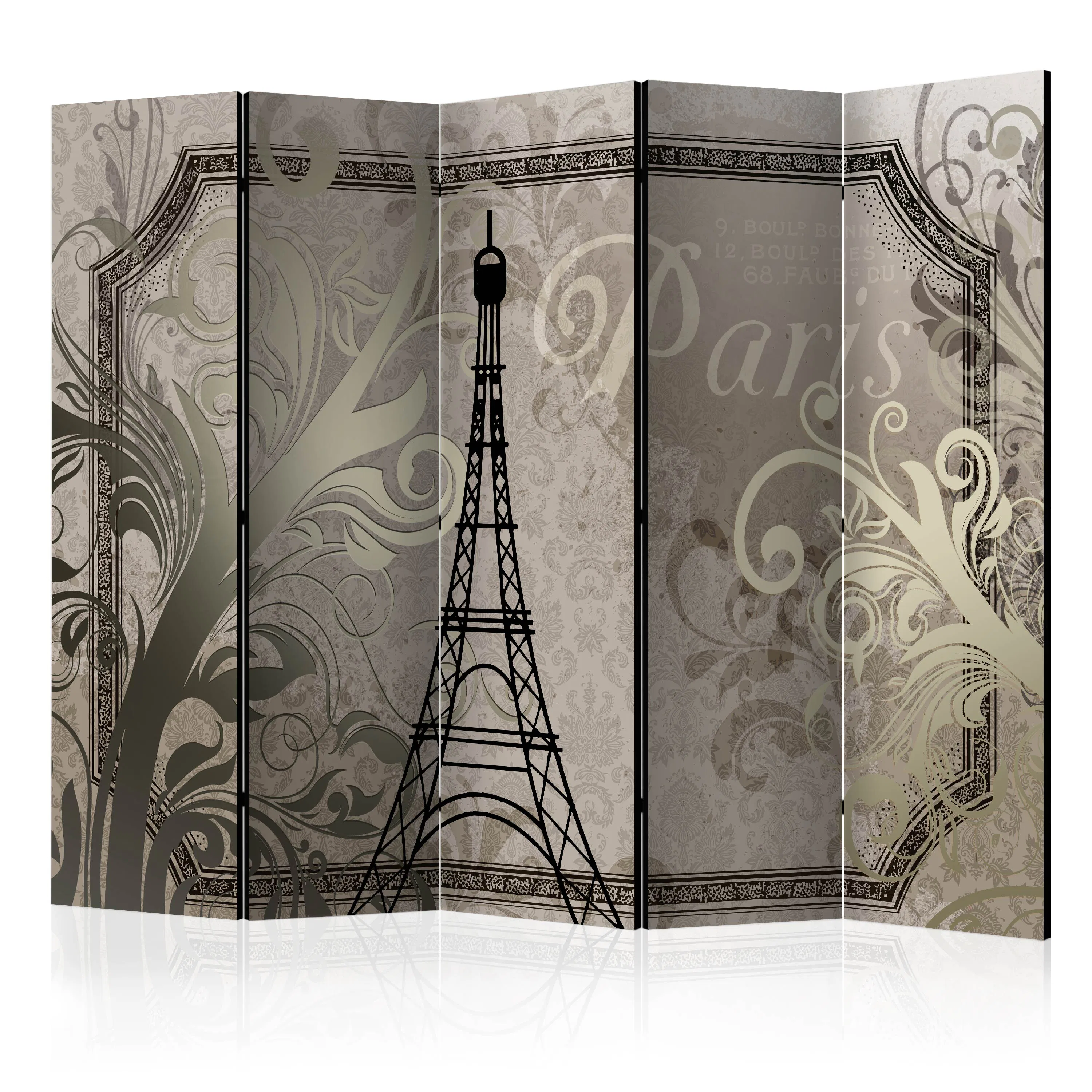 Rumsavdelare Skärmvägg Arkiio Vintage Paris Gold II 225x172 cm