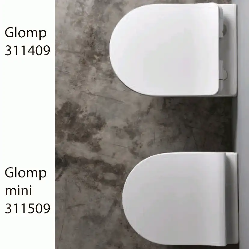 Vägghängd Toalettstol Lavabo Glomp Mini Rimless Vit Vit