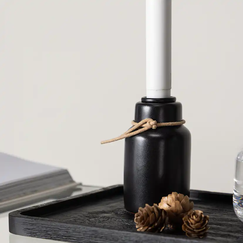Ulricehamn Candlestick 7cm - Black / 7 cm