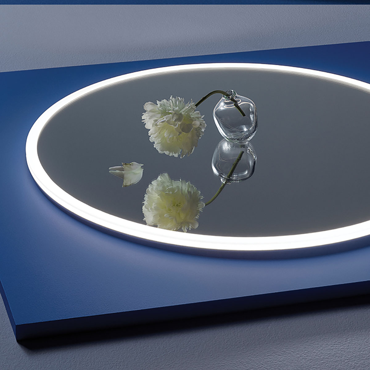 Spegel Hafa Store Rund LED