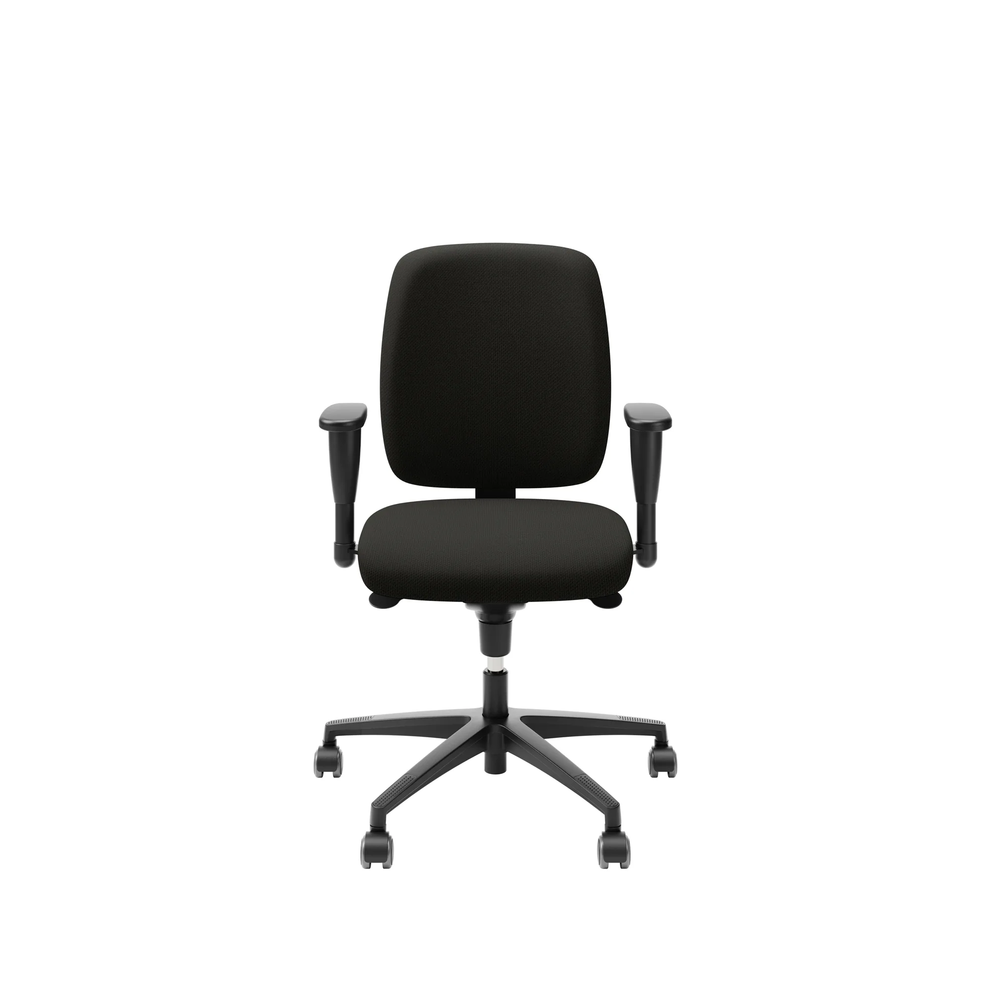 Kontorsstol Lanab Group LD 6135 Svart Stol med Justerbar Sits & Ryggstöd